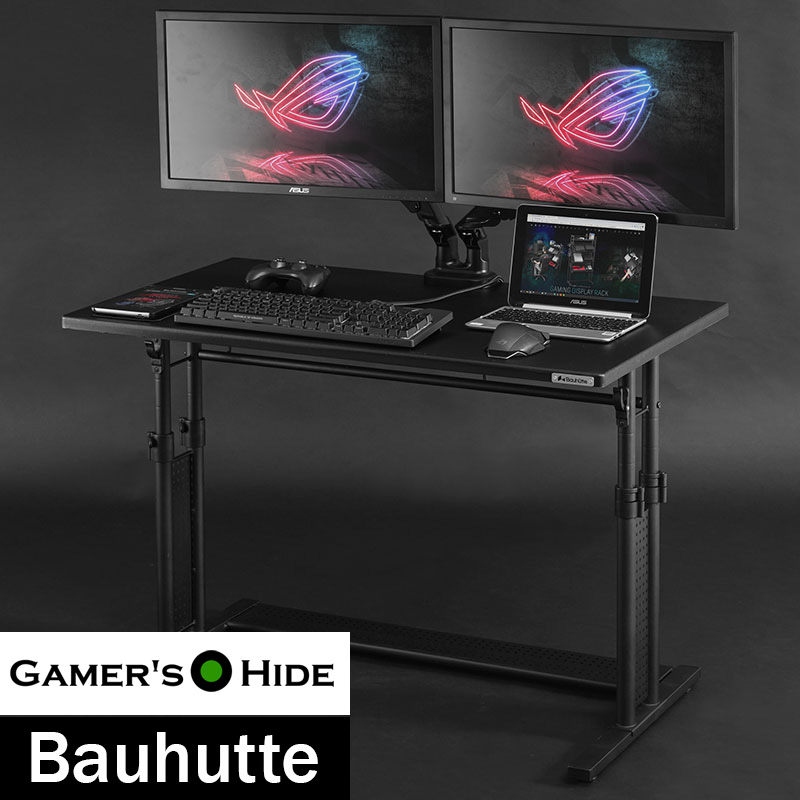 楽天市場】バウヒュッテ ゲーミングデスク 昇降式（パソコンデスク