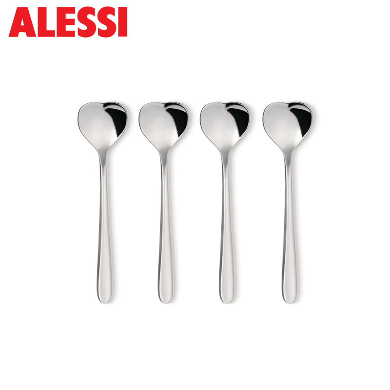 楽天市場】アレッシィ ハート型 コーヒースプーン 4本セット シルバー