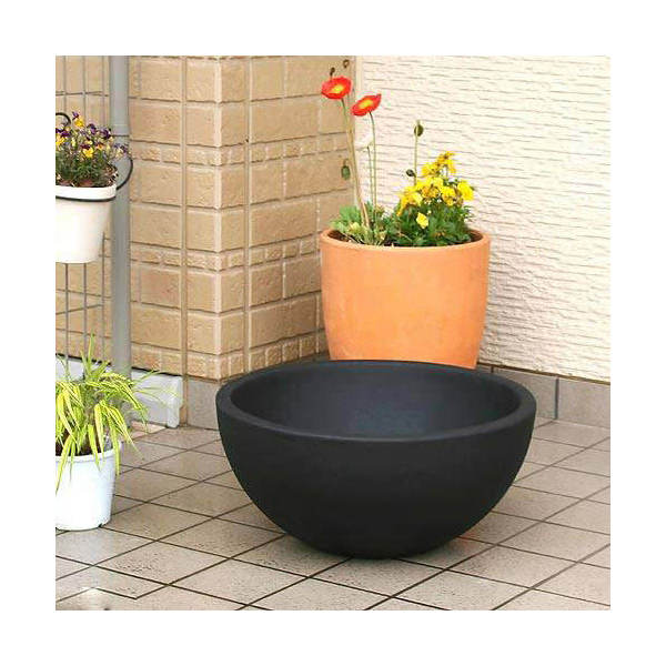 楽天市場】睡蓮鉢 睡蓮鉢（メダカ鉢） 凛 RIN 丸型 ブラック S