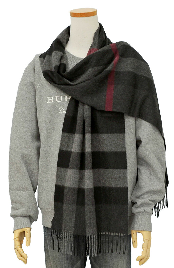 楽天市場】BURBERRYバーバリーマフラーカシミヤ 100% マフラー(ロング