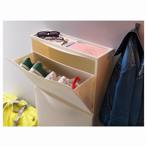 楽天市場】IKEA イケア シューズキャビネット 収納 ホワイト白 52x39cm