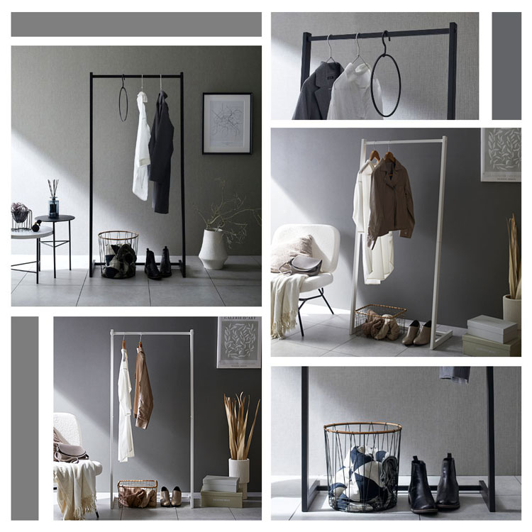 楽天市場】組立簡単 デザインハンガーラック スリム ハンガーラック