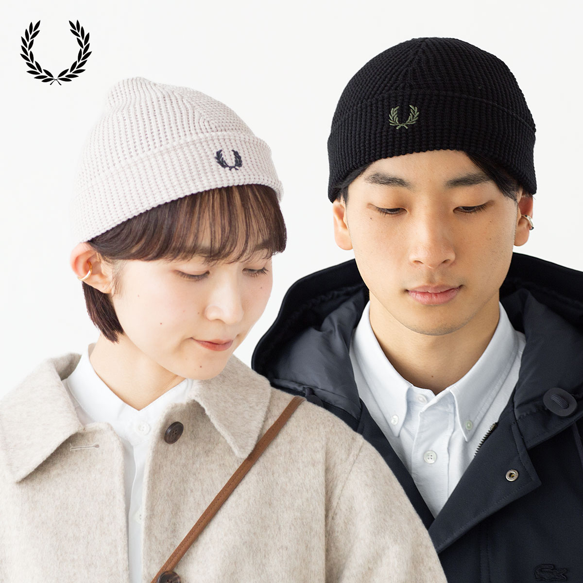 楽天市場】フレッドペリー ニット帽 FRED PERRY ワッフル ニット