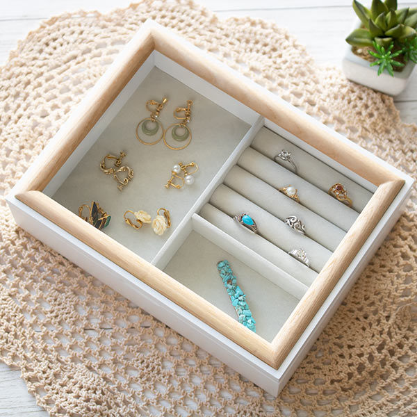 楽天市場】ジュエリーボックス ミア 木製 アクセサリーケース