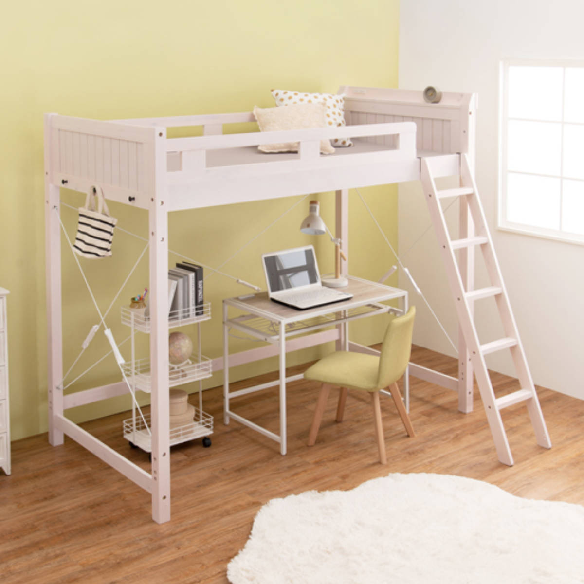 楽天市場】ロフトベッド ベッド下140cm 木製 2口コンセント （ 送料