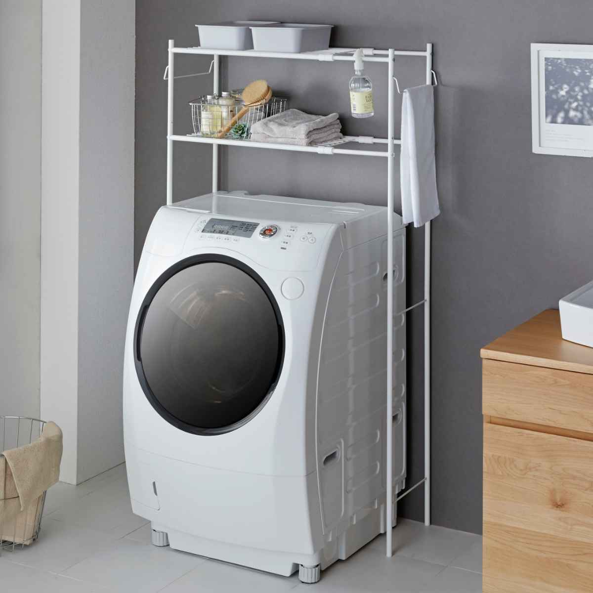 ランドリーラック 洗濯機棚 ホワイト」の人気商品一覧 | 安い商品を