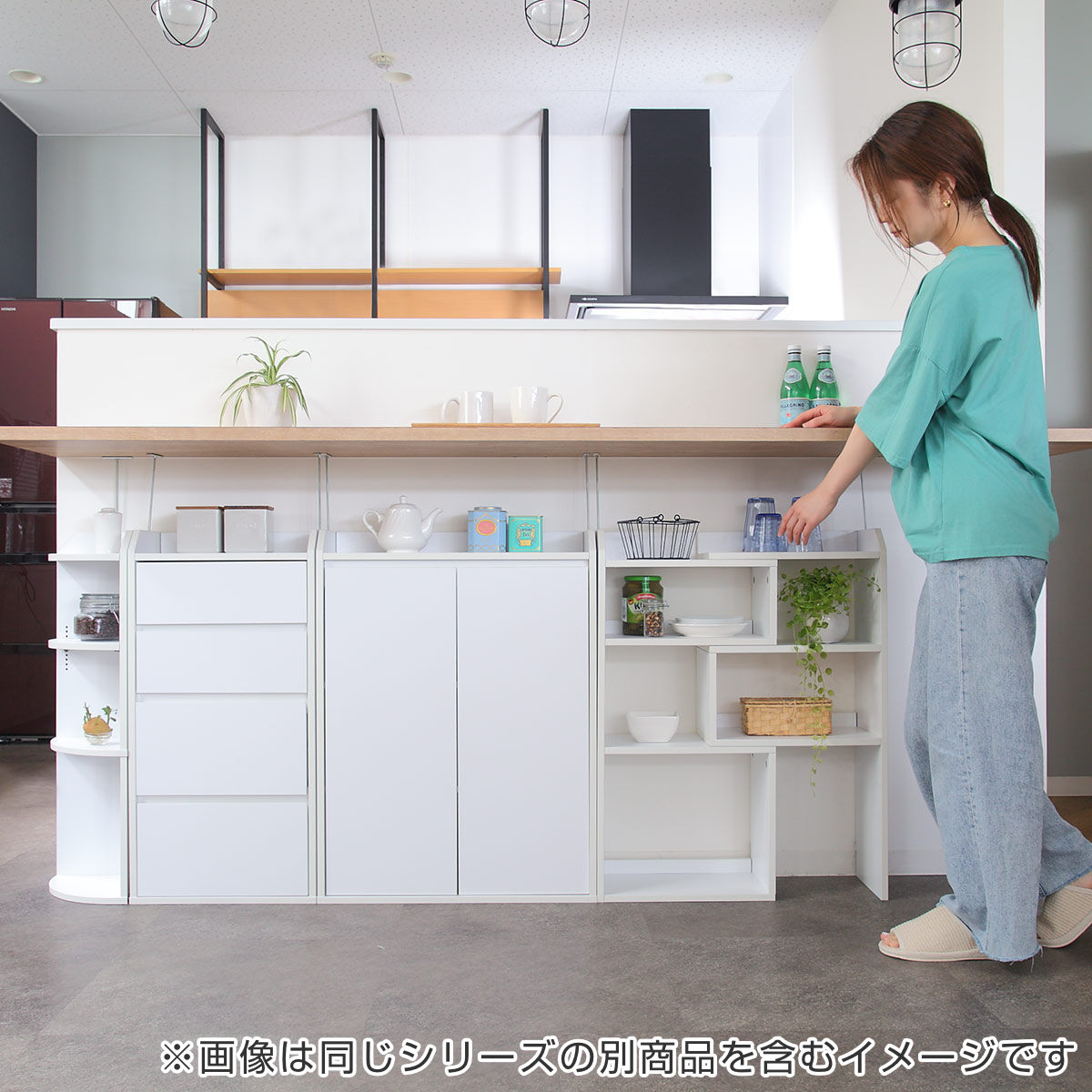 楽天市場】カウンター下収納 幅40cm チェスト 4段 薄型 （ カウンター