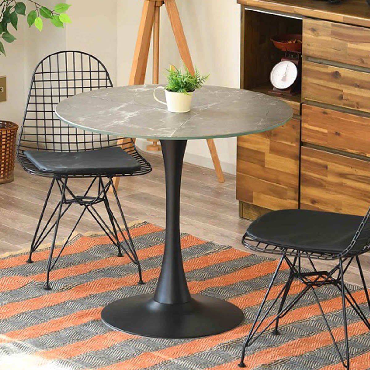 楽天市場】ダイニングテーブル 幅80cm カフェテーブル （ 丸 テーブル