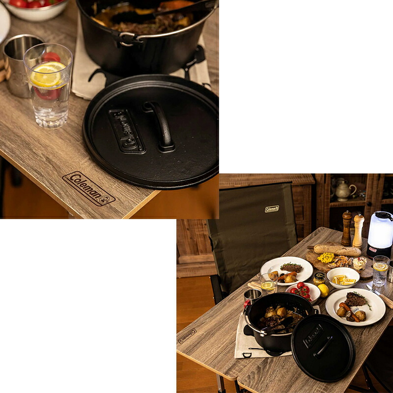 コールマン フォールディングリビングテーブル 黒 オンライン限定