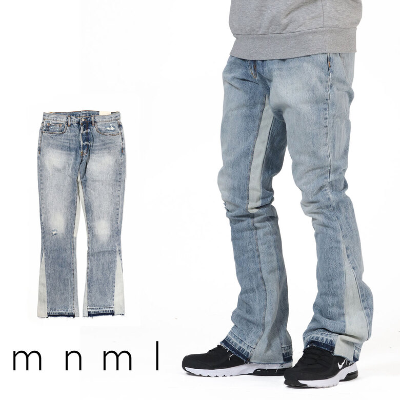 楽天市場】【20%OFF】 mnml ミニマル B221 FLARE DENIM フレア フレア