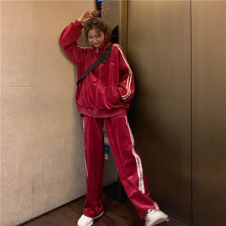 楽天市場】ダブルライン ベロア ジャージ セットアップ マキシ マキシ