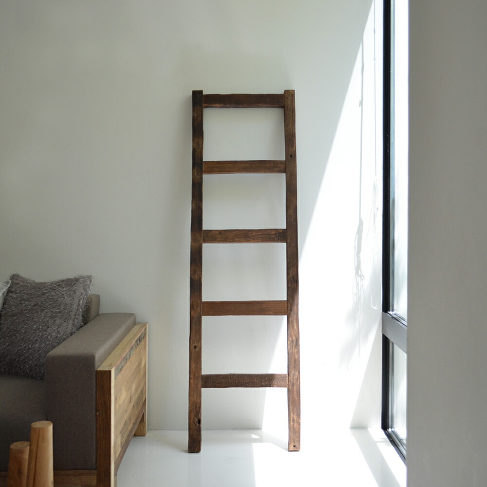 楽天市場】送料無料 オールドエルム・ラダーシェルフ《パラナ》 90594