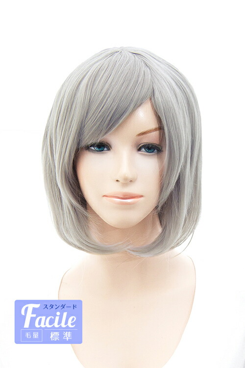楽天市場】ウィッグ ショート レイヤー 【シルバーグレー】【ウィッグ