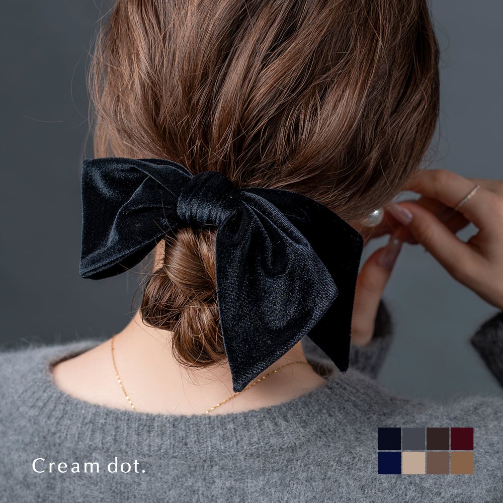 楽天市場】最大32%OFF×全品送料無料！シュシュ リボン ベロア