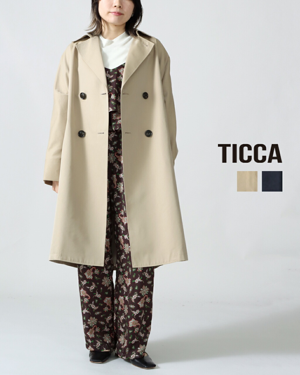 楽天市場】【LINE5%offクーポン】TICCA ティッカ テントトレンチコート
