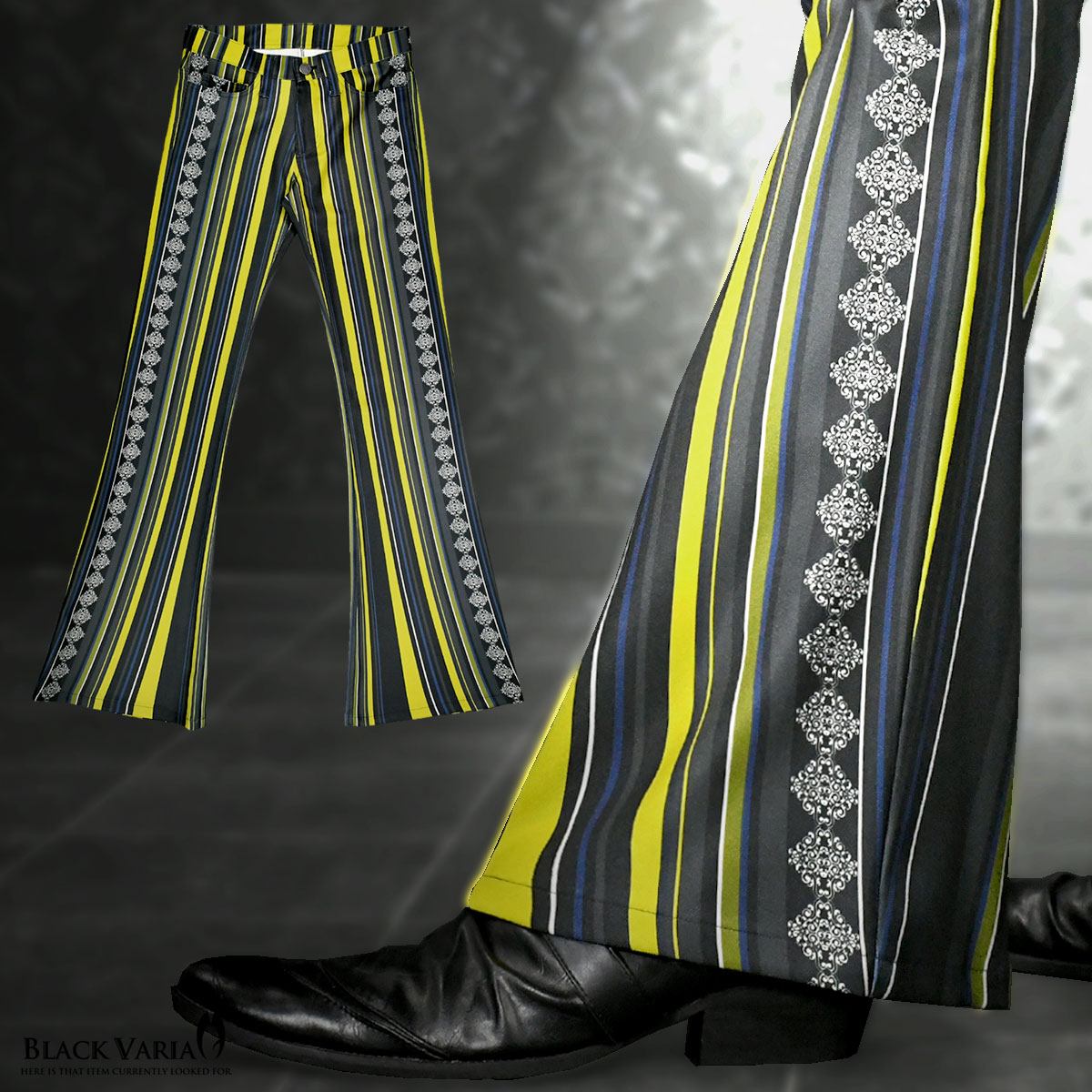 楽天市場】BLACK VARIA ブラックバリア blackvaria ベルボトム