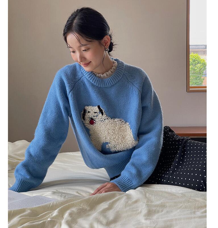 楽天市場】ニットセーター レディース 長袖 秋冬 プルオーバー クルー