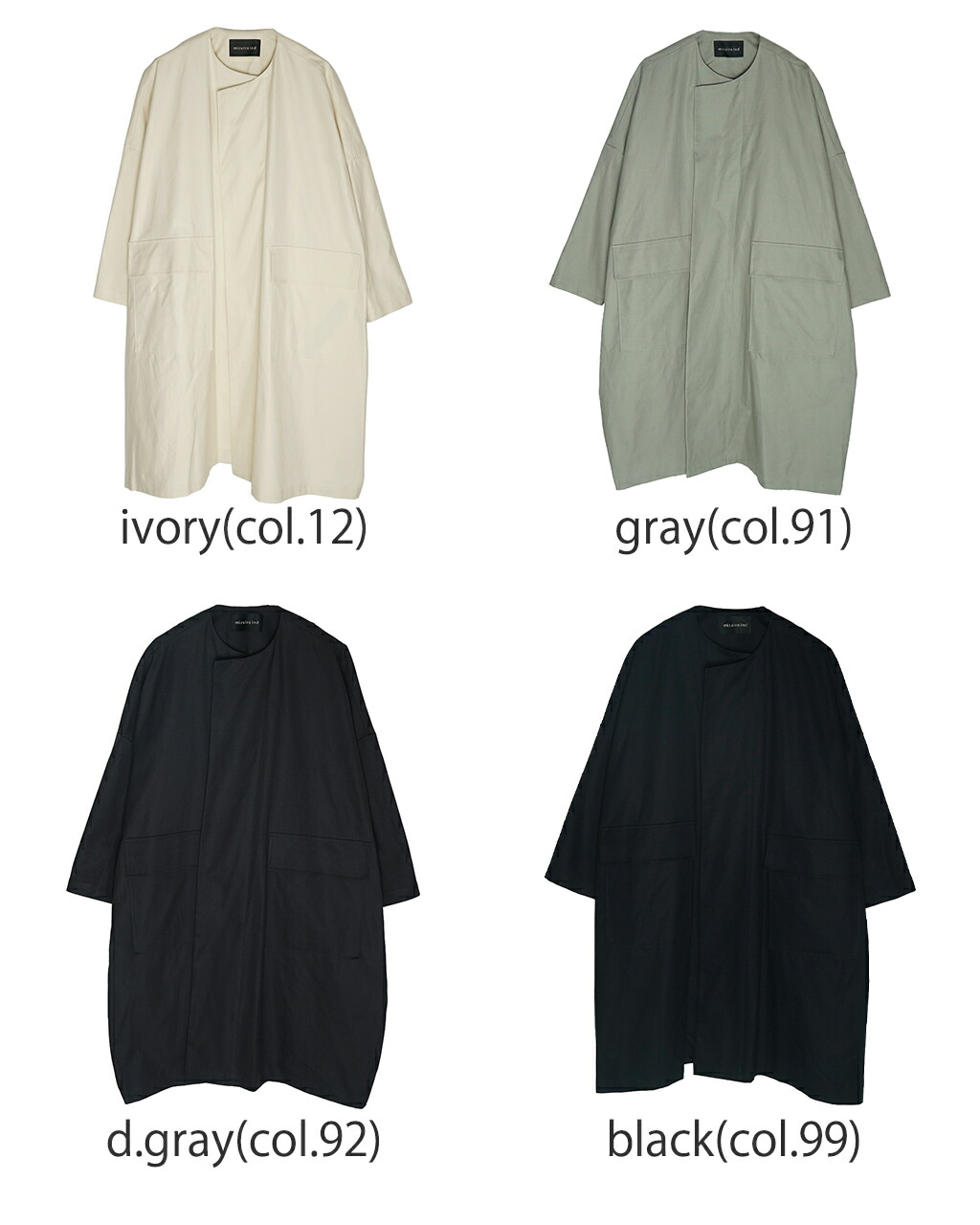 楽天市場】ミズイロインド mizuiro ind クルーネック ワイド コート