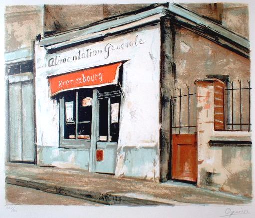 楽天市場】荻須高徳 リトグラフ 食料品店 1981 : ギャラリーダッド