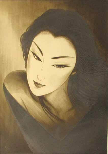 楽天市場】鶴田一郎 みつめて リトグラフ 1998年作 : ギャラリー