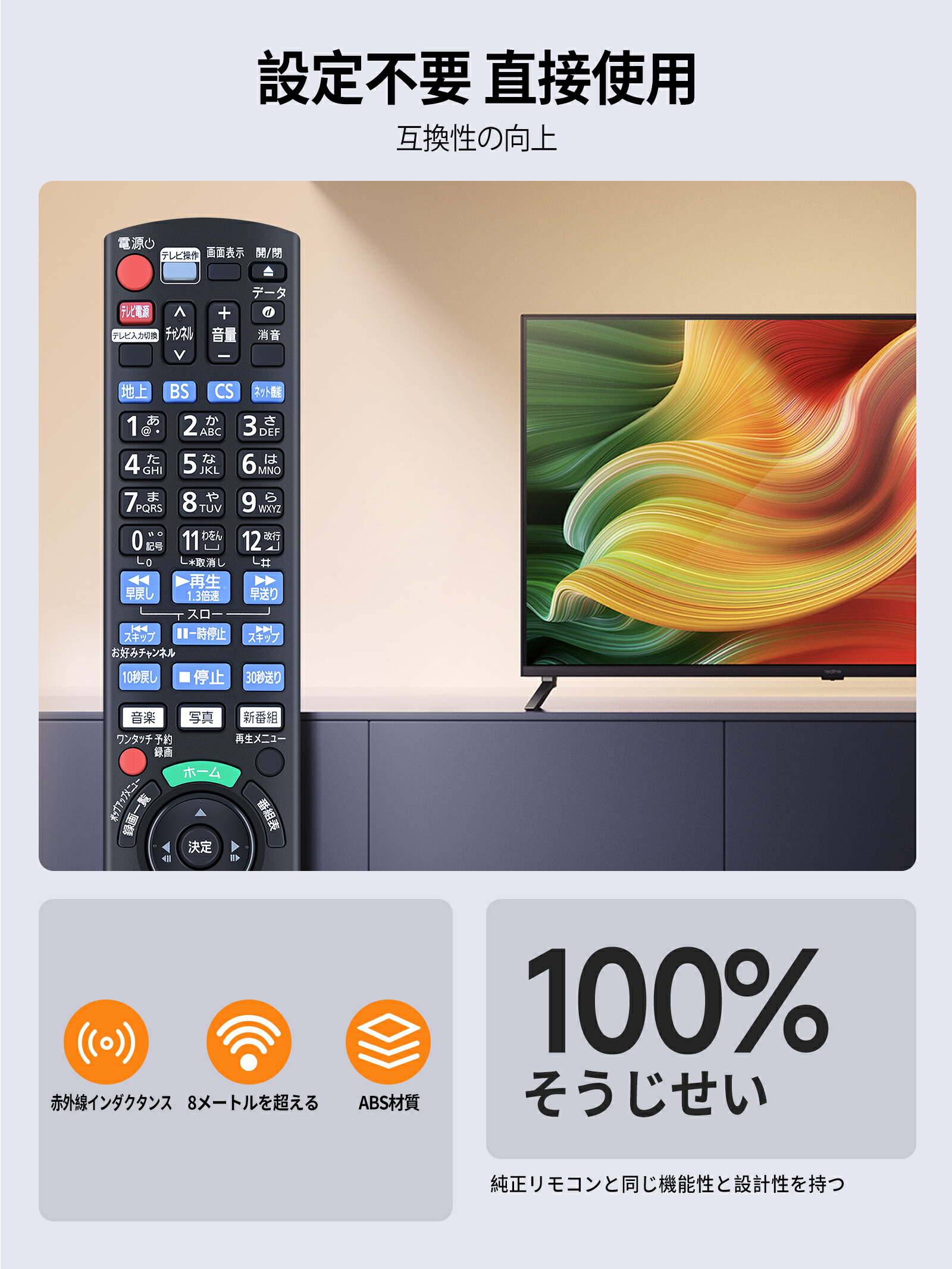 楽天市場】N2QAYB001234 パナソニック ブルーレイレコーダー リモコン