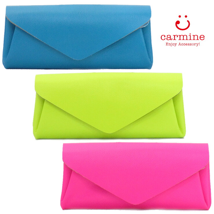 楽天市場】カーマイン 財布 carmine 長財布 レザー ネオンカラー