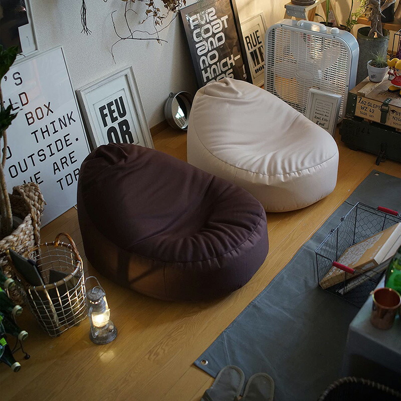 楽天市場】ビーズクッション 日本製 1人掛け 座椅子 バイカラー 2色