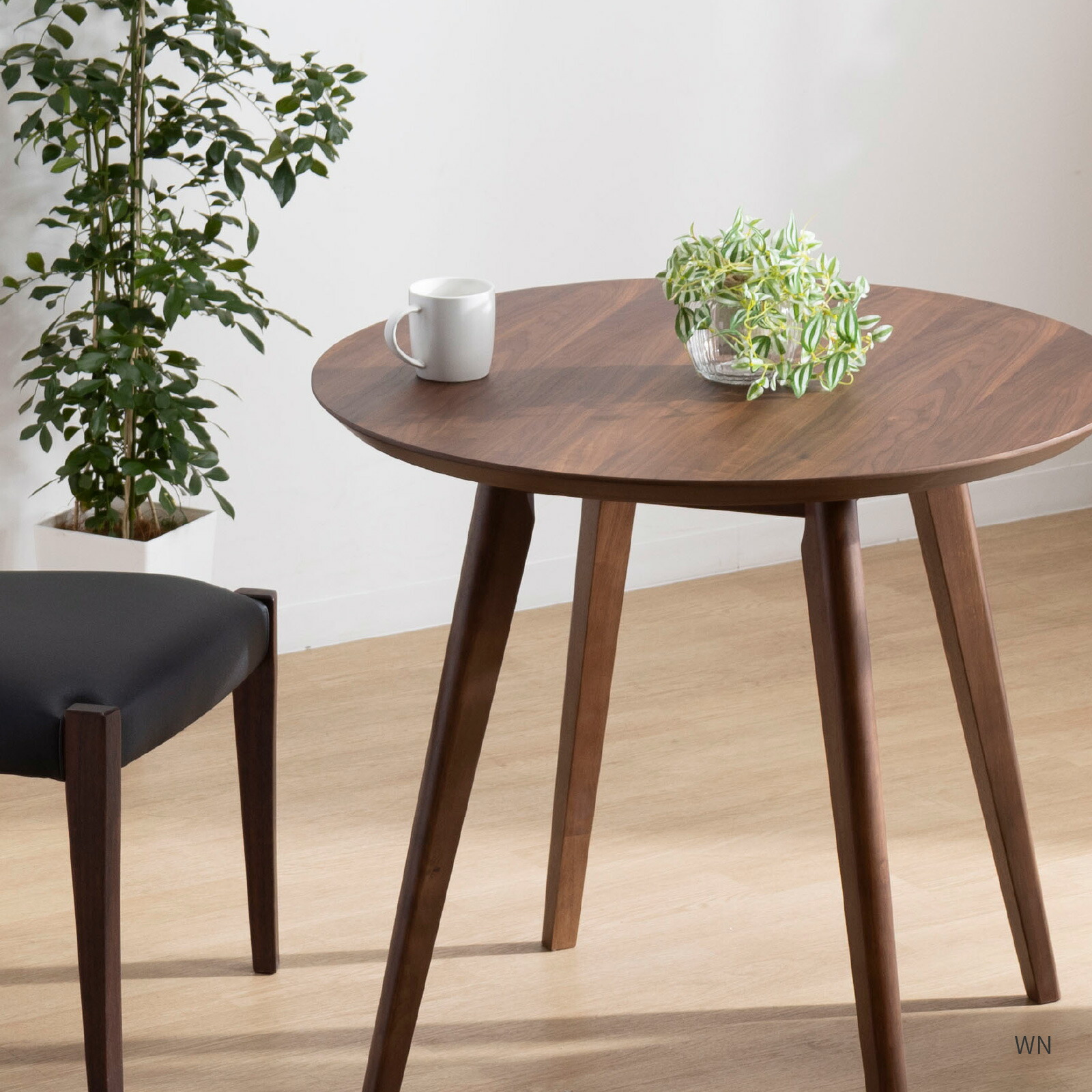 楽天市場】ダイニングテーブル 丸 2人掛け 80 幅 丸テーブル 木製 80cm