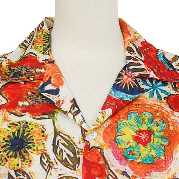 楽天市場】柄シャツ マルチカラー カラフル 花柄 フラワー ボタニカル