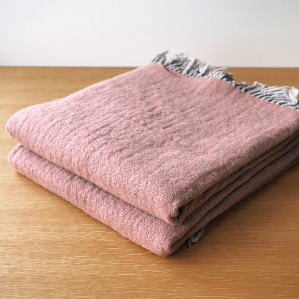 美品 ローゼン クロスミンク ピンク ティペット ショール XL AA060