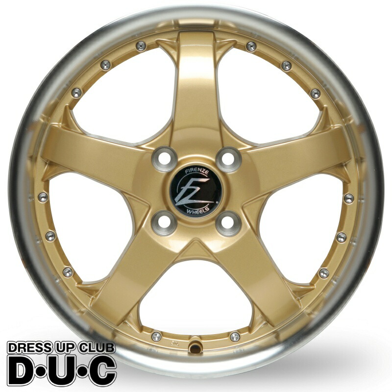 楽天市場】15インチアルミホイール 軽自動車 4本セット FZ431 ゴールド