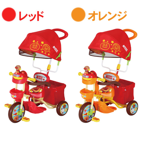 人気キャラ】アンパンマン 三輪車｜安全バー・押し棒付き 人気キャラ