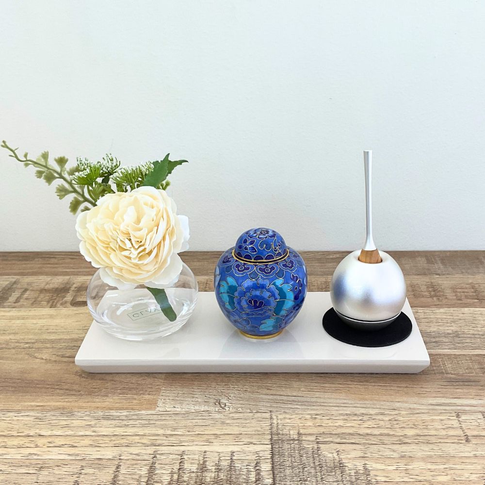 楽天市場】ミニ仏壇 祈りのステージ風・飾り台「卯の花」七宝セット