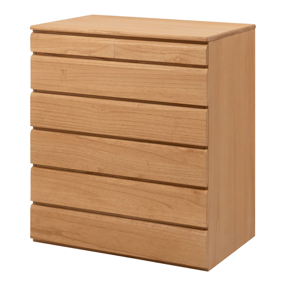 楽天市場】日本製 桐洋風チェスト 幅71cm 6段 ナチュラル 桐箪笥 桐