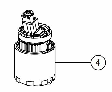 楽天市場】A-9698-10 シングルレバー混合水栓用ヘッドパーツ 水栓部品