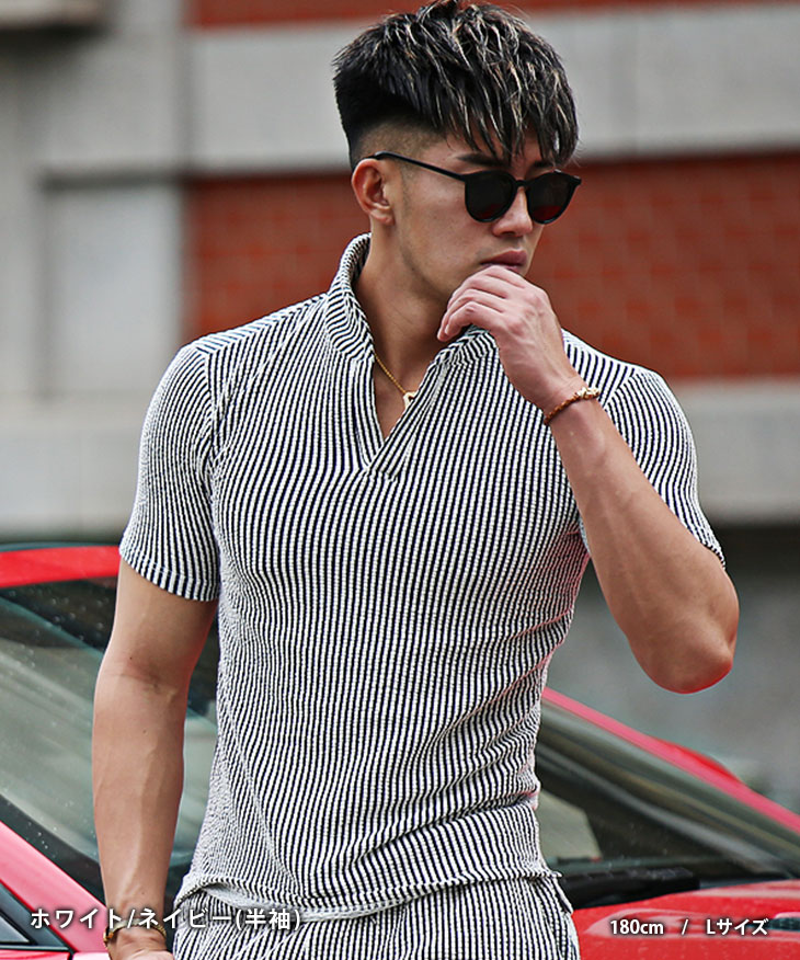 楽天市場】ポロシャツ メンズ 7分袖 ポロシャツ 半袖 メンズ 半袖