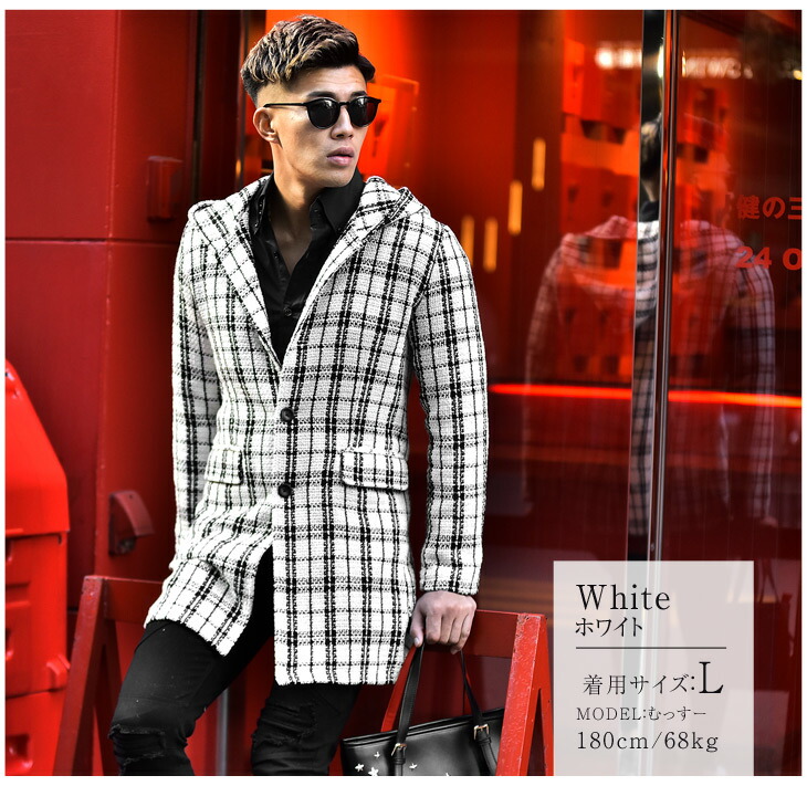 楽天市場】【送料無料】コート メンズ チェスターコート フードコート