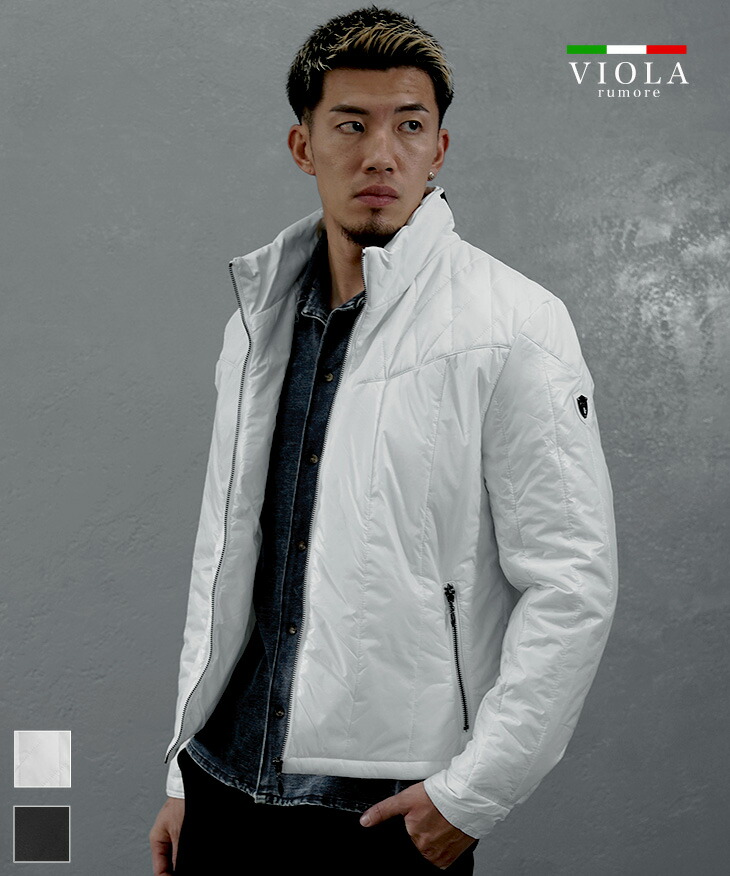 楽天市場】VIOLA rumore ヴィオラ 中綿ジャケット メンズ PUレザー