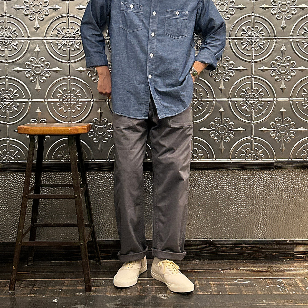 楽天市場】POST OVERALLS (ポストオーバーオールズ) ST.LOUIS CHAMBRAY