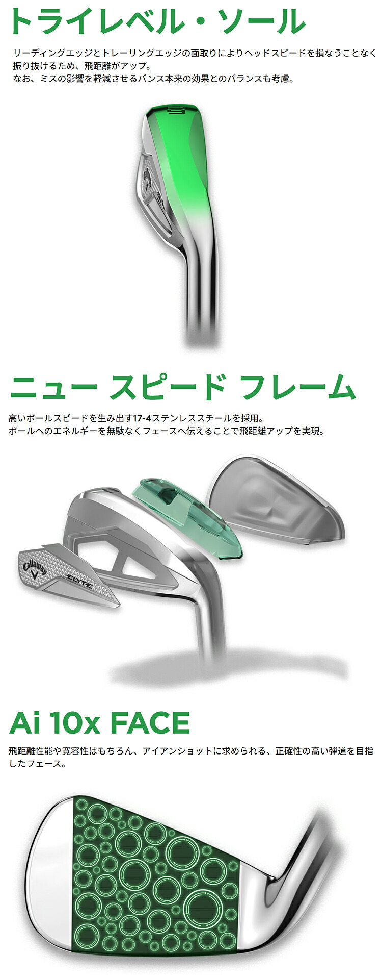 楽天市場】Callaway キャロウェイ 日本正規品 ELYTE エリート アイアン