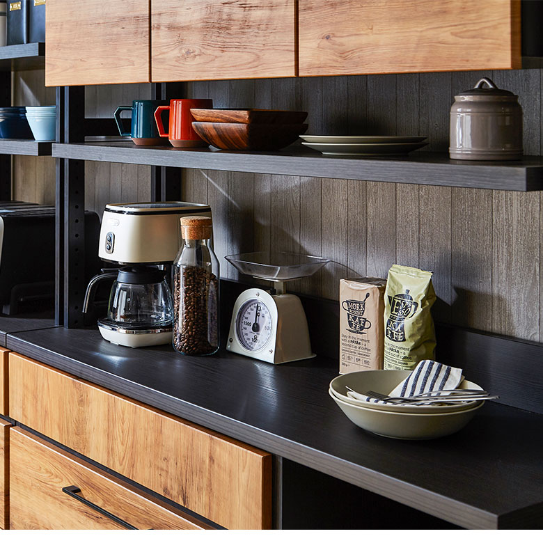 楽天市場】食器棚 キッチンボード ダイニングボード カップボード