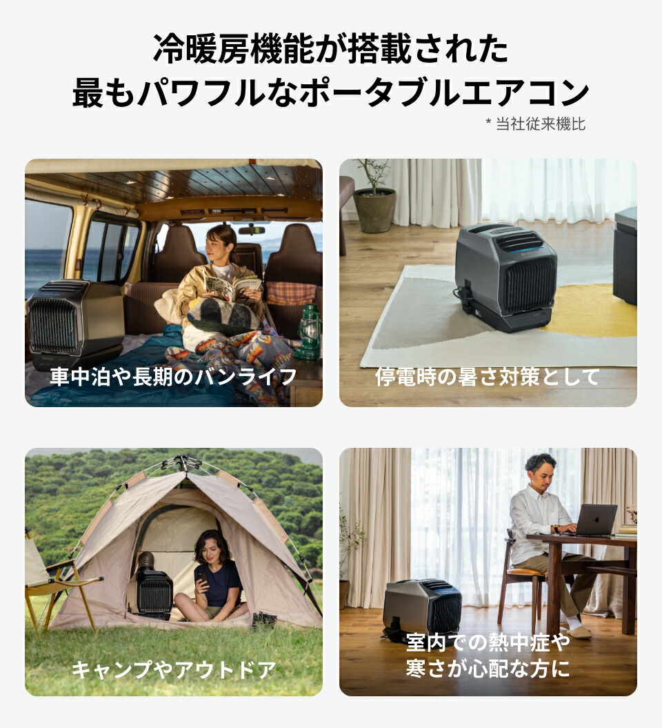 楽天市場】【在庫切れ】夏&冬両用 EcoFlow ポータブルエアコン WAVE 2
