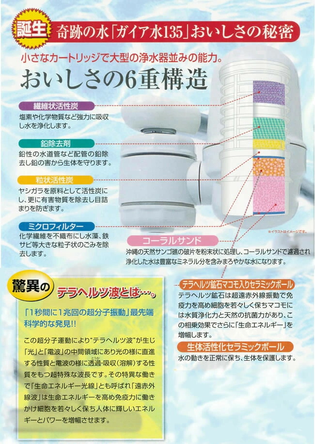 楽天市場】【正規代理店】ガイアの水135【水道取付型用】【3個セット