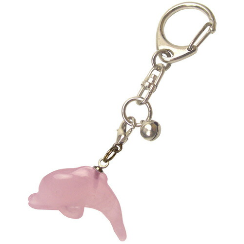 楽天市場】【送料無料】○ローズクォーツ○☆イルカのキーホルダー