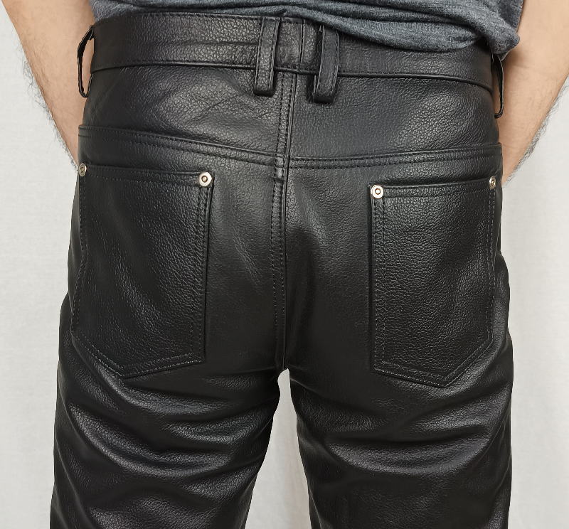楽天市場】フリーダムレザー スリムストレート レザーパンツ 本革