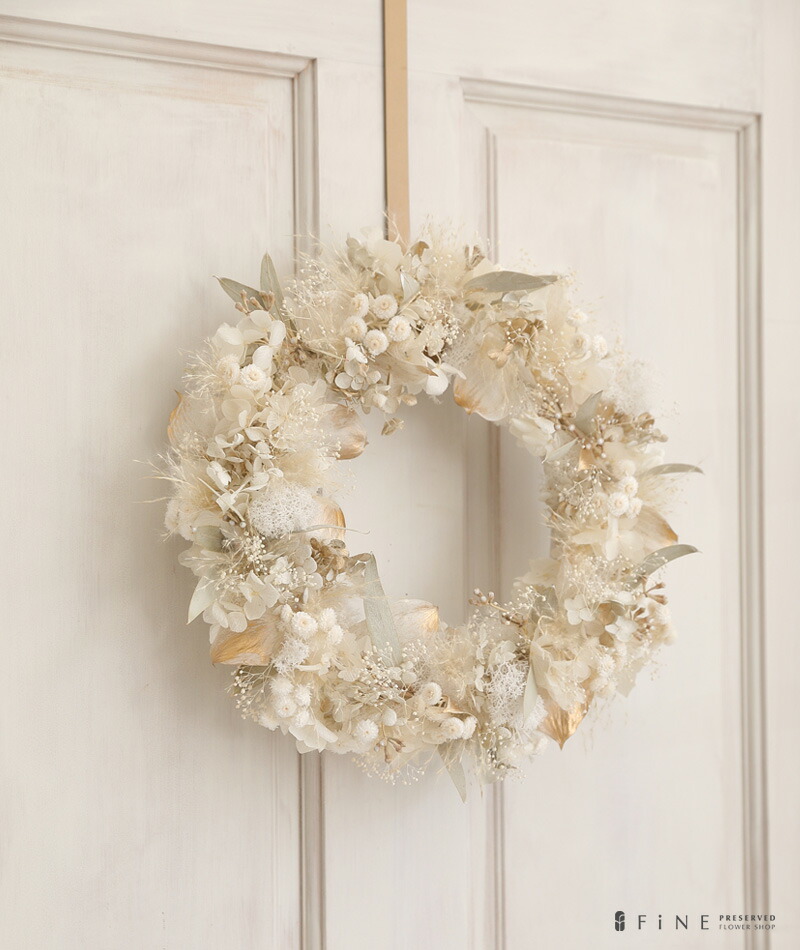 楽天市場】クリスマスリース ホワイトリース 特大 Lサイズ 玄関 飾り