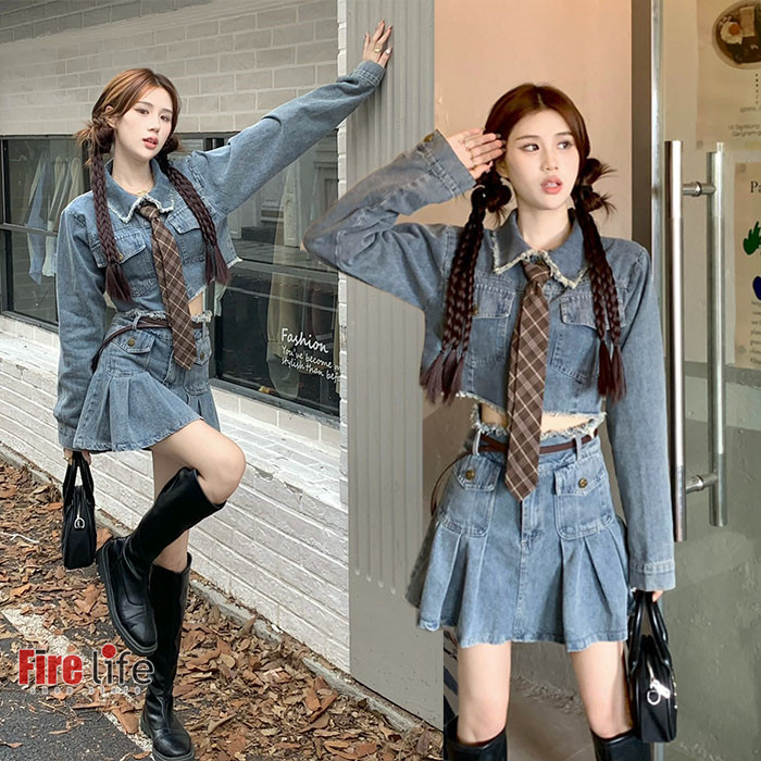 楽天市場】デニムセット セットアップ デニムスカート レディース