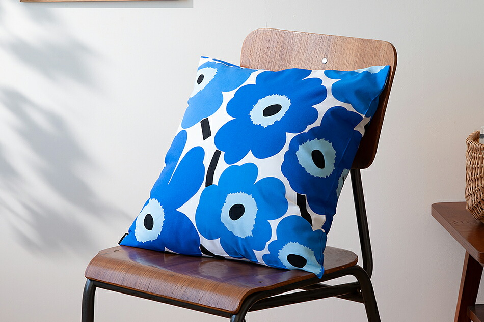 楽天市場】クッションカバー ウニッコ ブルー 45×45cm（マリメッコ