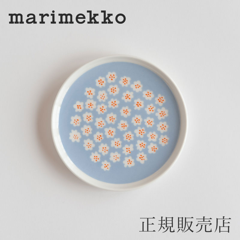 楽天市場】プケッティ ライトブルー×ホワイト ラウンドプレート 13.5cm