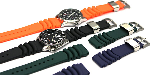 楽天市場】セイコー ダイバーズ 互換 ラバー ベルト 22mm ウレタン